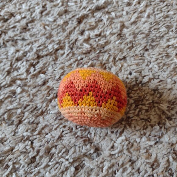 NEW hackey sack - orange chevron pattern - Picture 1 of 2